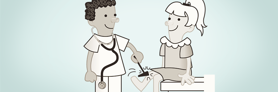 Doctor checking a patient's reflexes