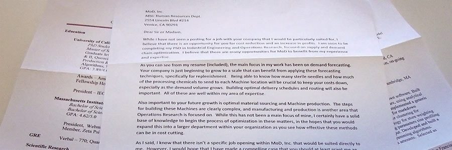 An example of a cover letter.